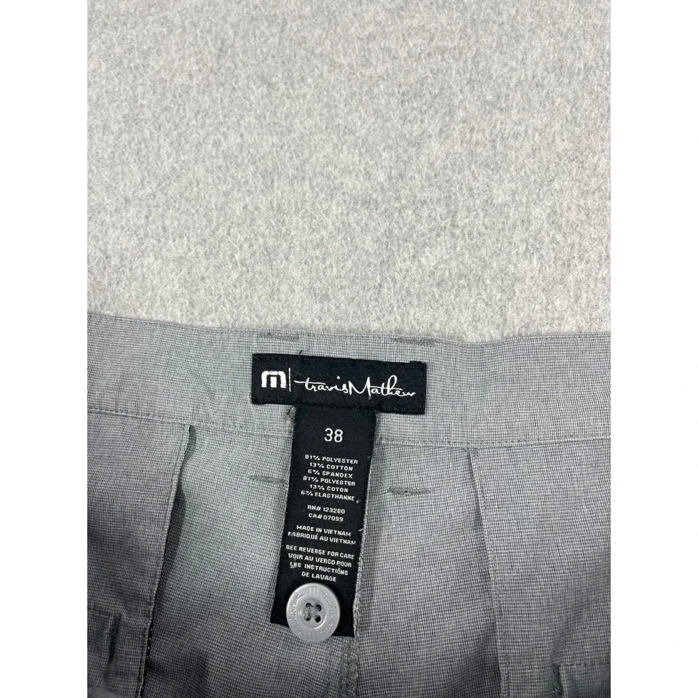 Travis Matthew Performance Golf Shorts Mens 38 Gray Relaxed Fit Stretch